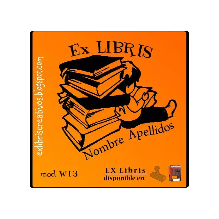 ExLibris Chico leyendo en rincón
