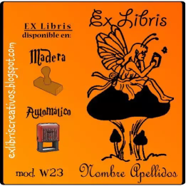 ExLibris Hada en seta