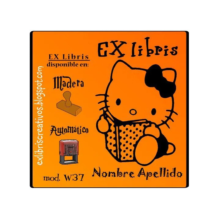 ExLibris Hello Kitty leyendo