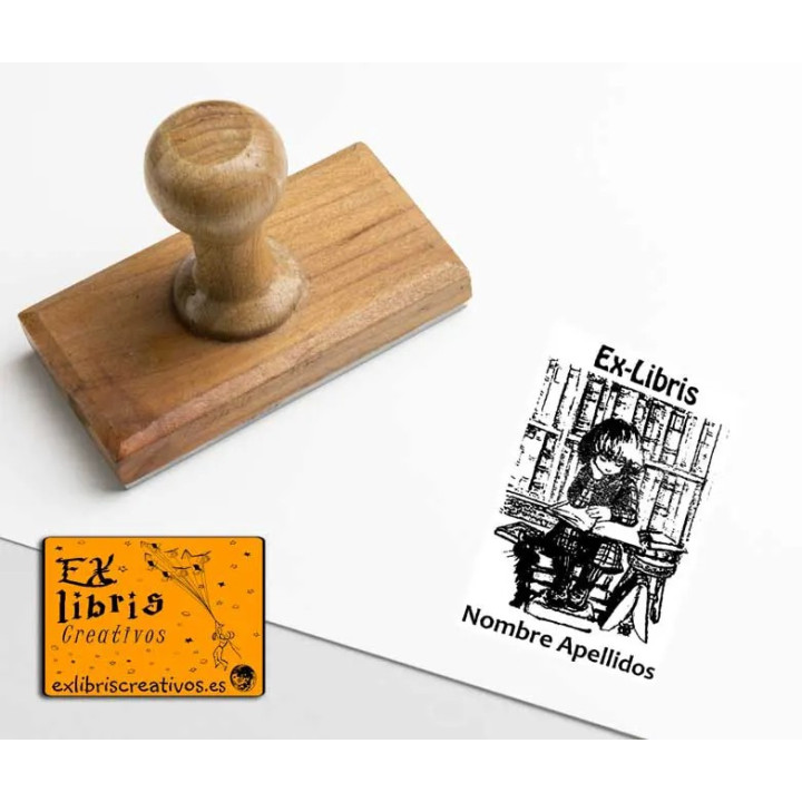 ExLibris Lectora con gato