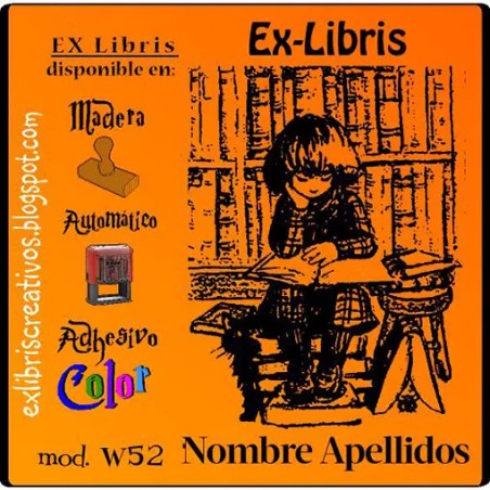 ExLibris Lectora con gato