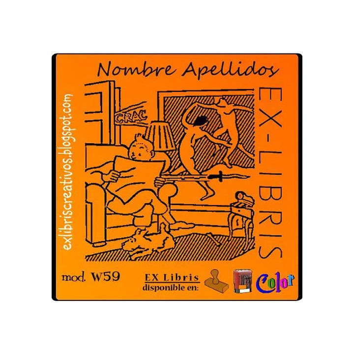 ExLibris Tintín Lichtenstein
