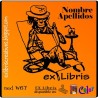 ExLibris Chimpancé leyendo
