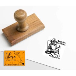 ExLibris Chimpancé leyendo