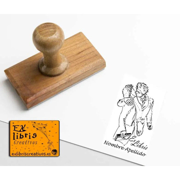 ExLibris El beso es lo más original para tus libros y comics