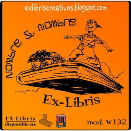 ExLibris Pareja volando