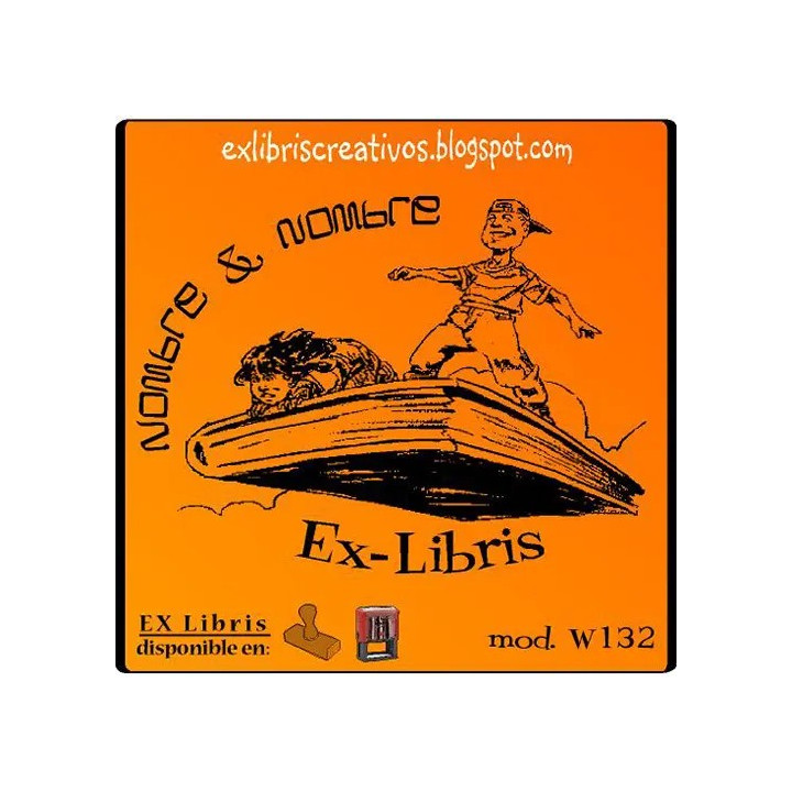 ExLibris Pareja volando