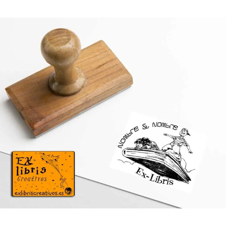 ExLibris Pareja volando