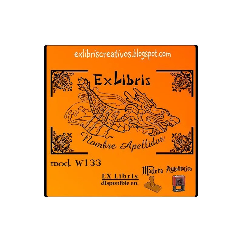 ExLibris Barco dragón