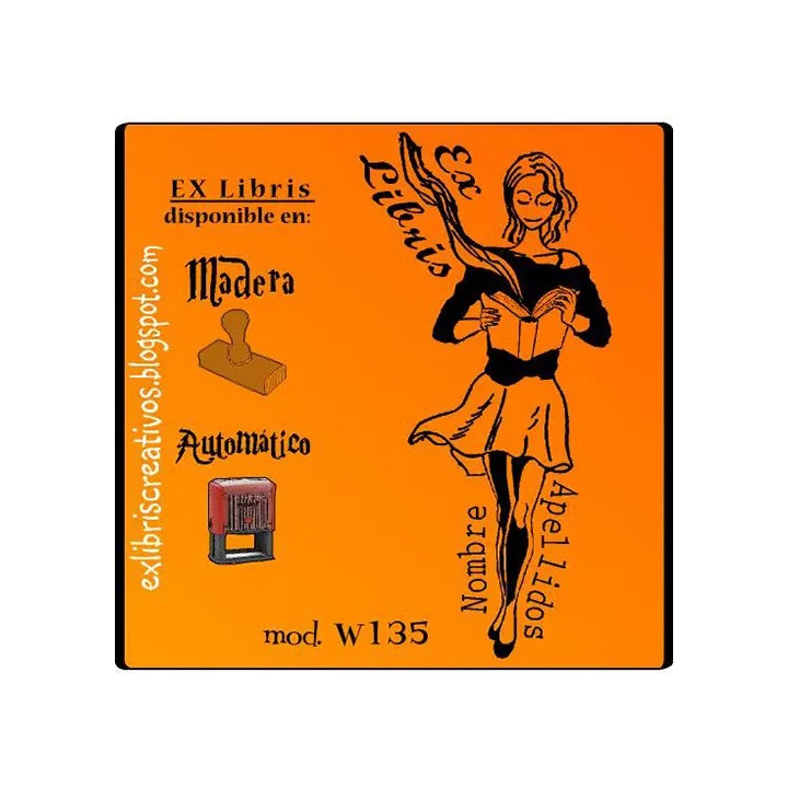 ExLibris Chica caminando
