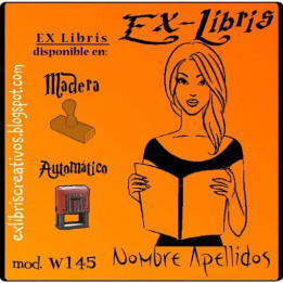 ExLibris Chica con libro