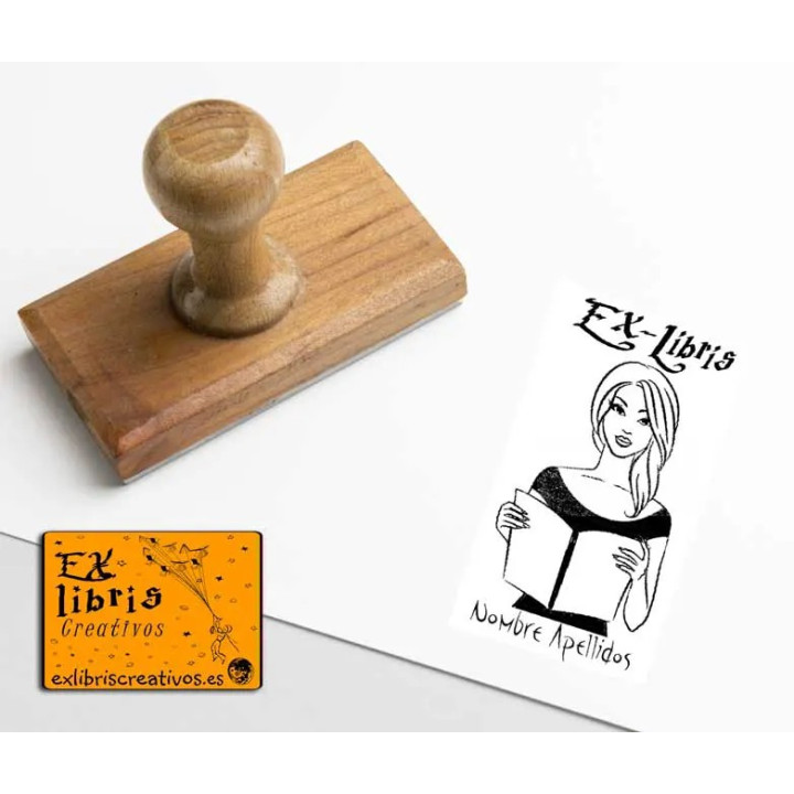 ExLibris Chica con libro
