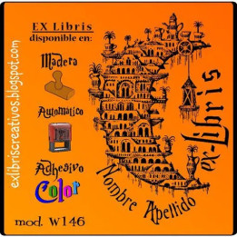 ExLibris Luna surrealista