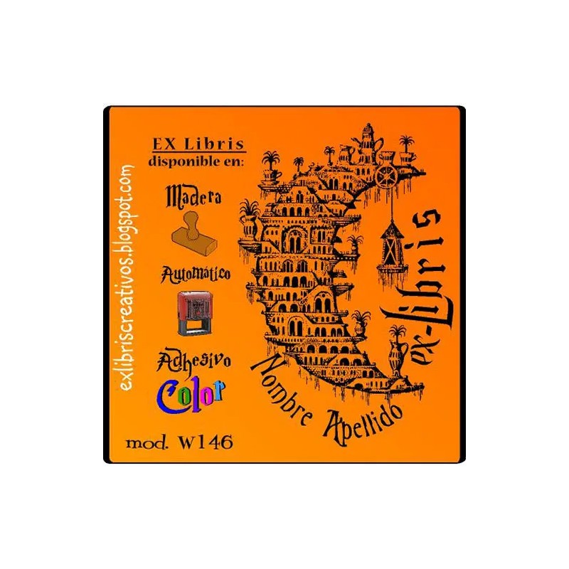 ExLibris Luna surrealista