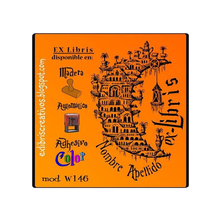 ExLibris Luna surrealista