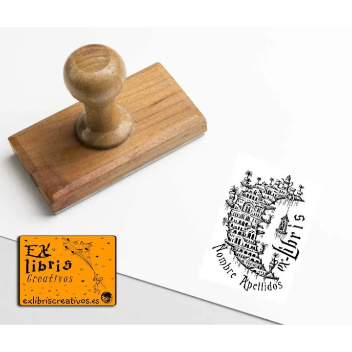 ExLibris Luna surrealista