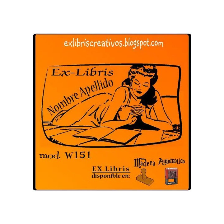 ExLibris Leyendo en la cama
