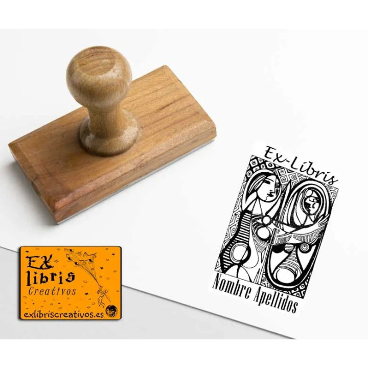 ExLibris Picasso Mujer ante el espejo