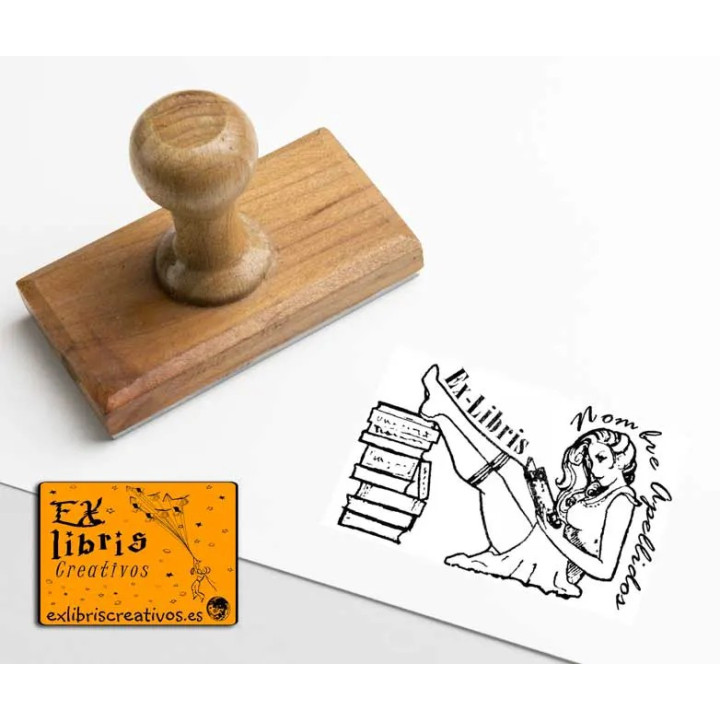 ExLibris Chica leyendo