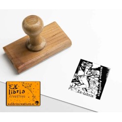 ExLibris Chica leyendo comic