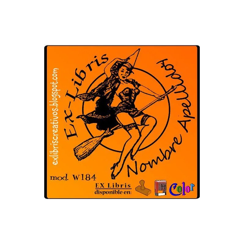 ExLibris Brujita Pin-up