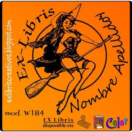 ExLibris Brujita Pin-up