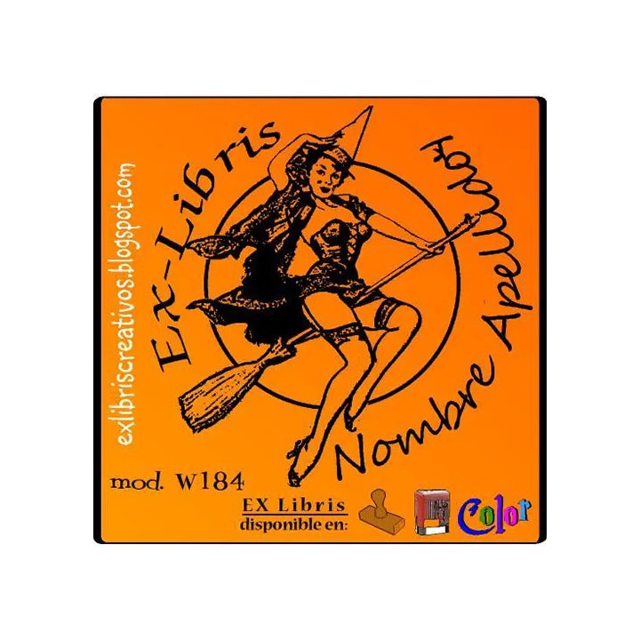 ExLibris Brujita Pin-up