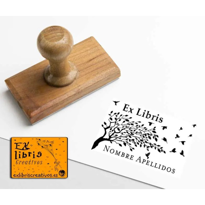 ExLibris Árbol de los pájaros