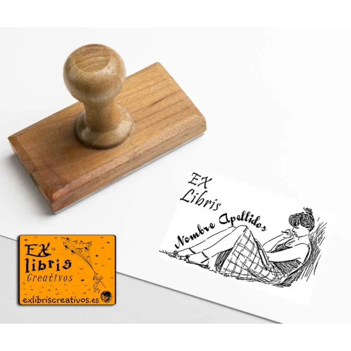 ExLibris Chica leyendo