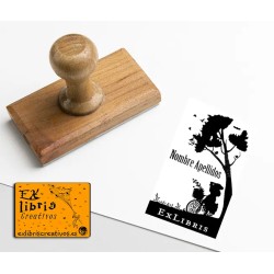 ExLibris Mujer con bicicleta