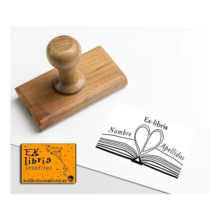 ExLibris Hoja corazón