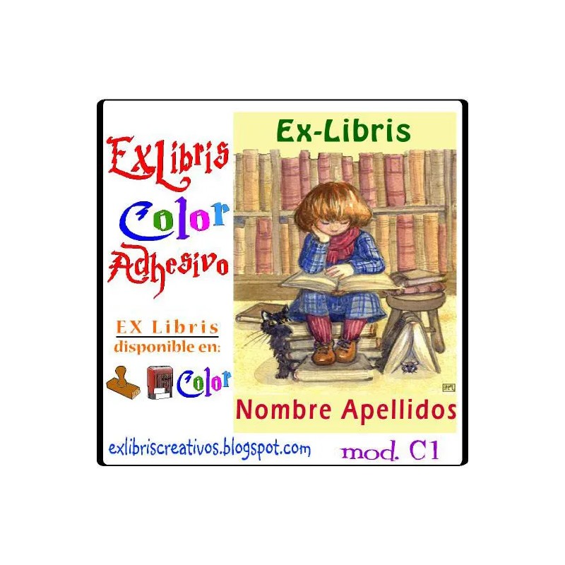 ExLibris Lectora con gato