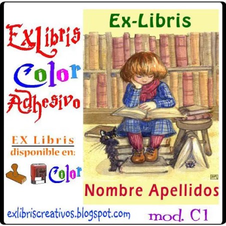 ExLibris Lectora con gato