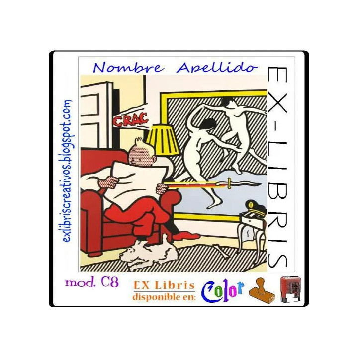 ExLibris Tintín Lichtenstein