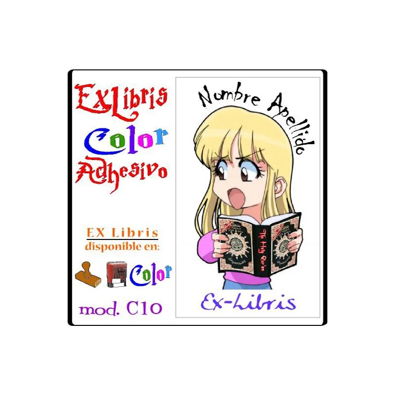 ExLibris Niña con libro