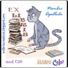 ExLibris Gato leyendo libro