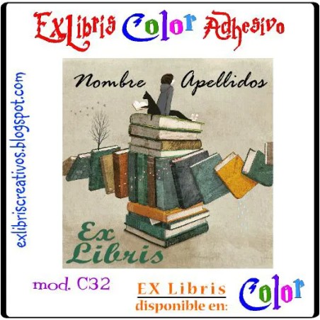 ExLibris Lectora con gato