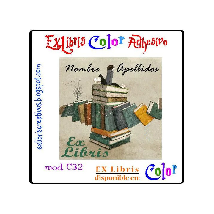 ExLibris Lectora con gato