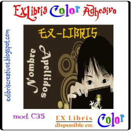 ExLibris Leyendo dragón chino