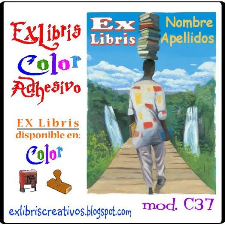 ExLibris Africano con libros