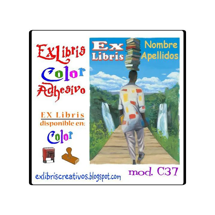 ExLibris Africano con libros