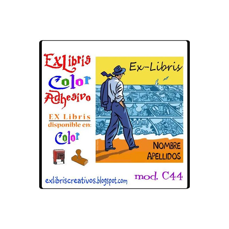 ExLibris Hombre Cómic