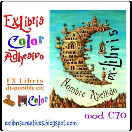 ExLibris Luna surrealista