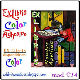 ExLibris Picasso mujer leyendo