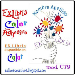 ExLibris Picasso ramo flores