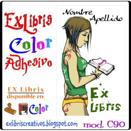 ExLibris Chica con libro