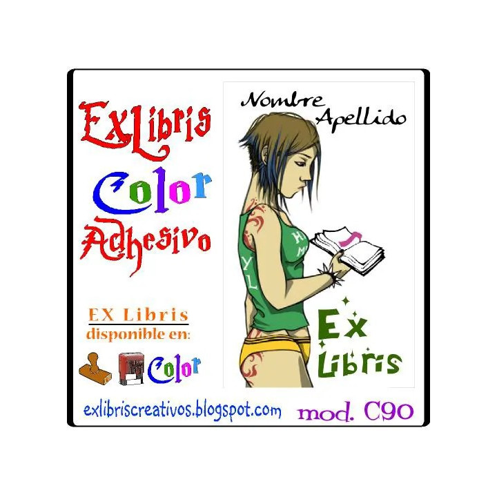 ExLibris Chica con libro