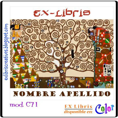 ExLibris Árbol de la vida Klimt