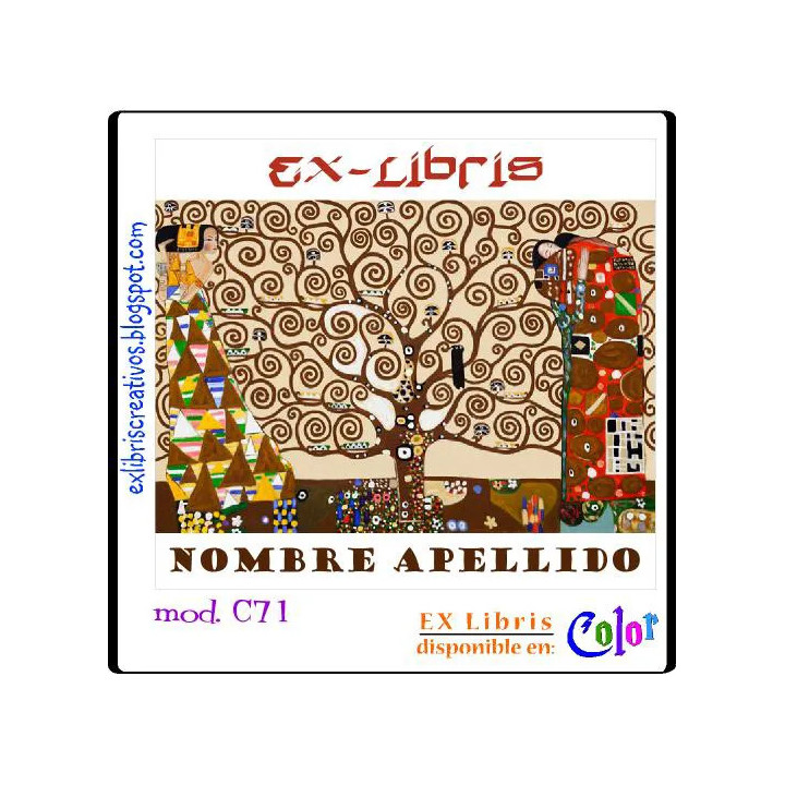 ExLibris Árbol de la vida Klimt