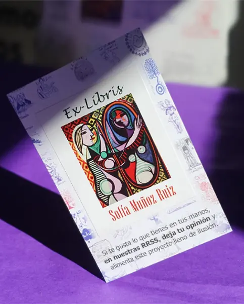 Exlibris Color Picasso Mujer ante el espejo